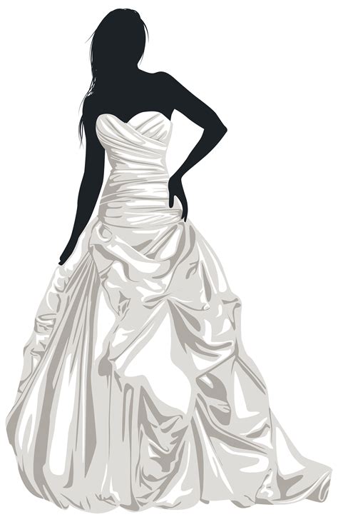 Bride Silhouette Wedding dress Clip art - wedding dress png download ...