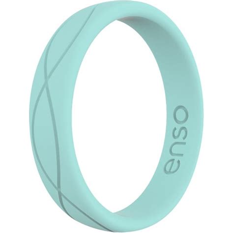 Enso Rings Women's Infinity Series Silicone Ring - Turquoise - 8 : Target