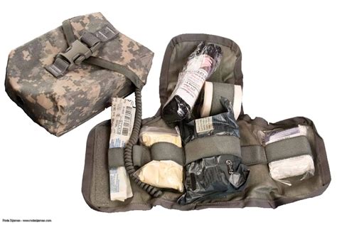 US Military Issue Individual First Aid Kit, IFAK, ACU Camo Pouch