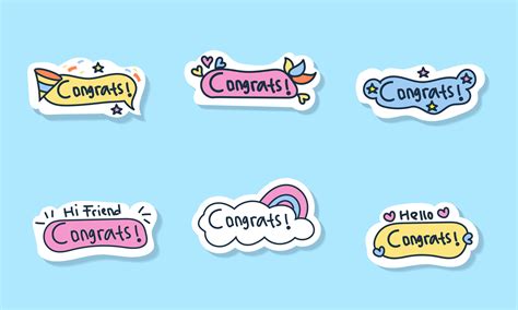 congratulations illustration sticker 5835261 Vector Art at Vecteezy