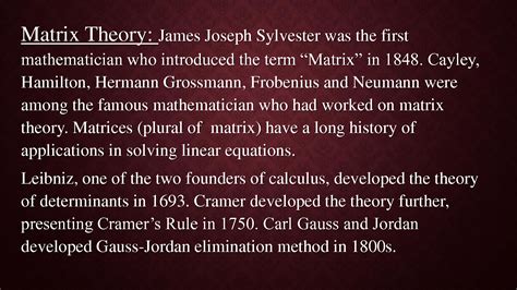 SOLUTION: Matrix theory - Studypool