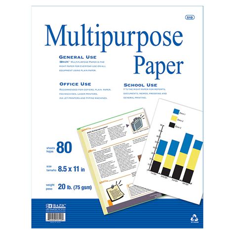 White Multipurpose Paper 80 Ct. (100/Pack) - InStock Supplies