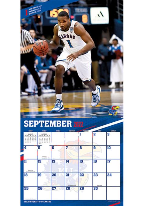 Kansas Jayhawks 12x12 Team 2023 Wall Calendar