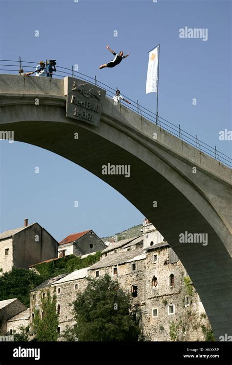 Bridge Jump Festival, traditional jump from the Stari Most Bridge into ...