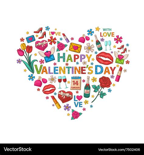 Valentines day clip art Royalty Free Vector Image