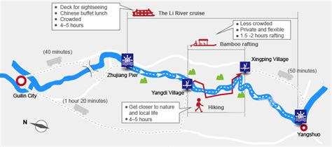 Guilin Li River Maps, Map of Li River Cruise 2018