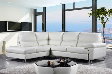 Genuine Leather Sectional Sofa With Chaise | Baci Living Room