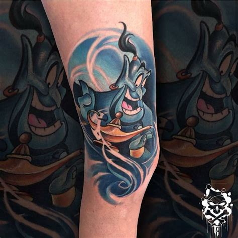 The Genie and the Lamp - Aladdin | Disney tattoos, Tattoos, Flash tattoo