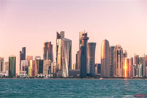 Matteo Colombo Photography | Doha skyline at sunset, Qatar | Royalty ...