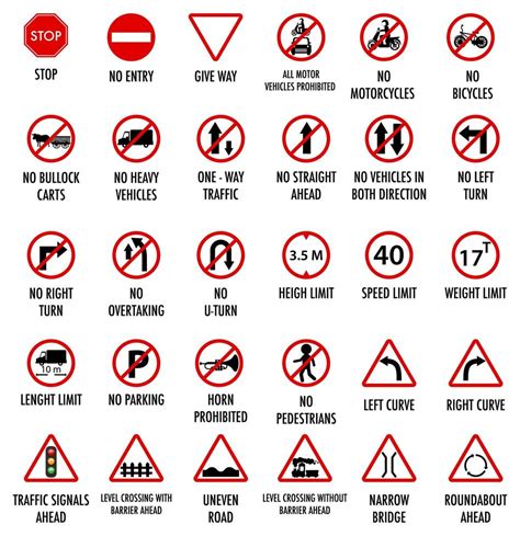 Set of mandatory road signs isolated on whte background 1541354 Vector ...