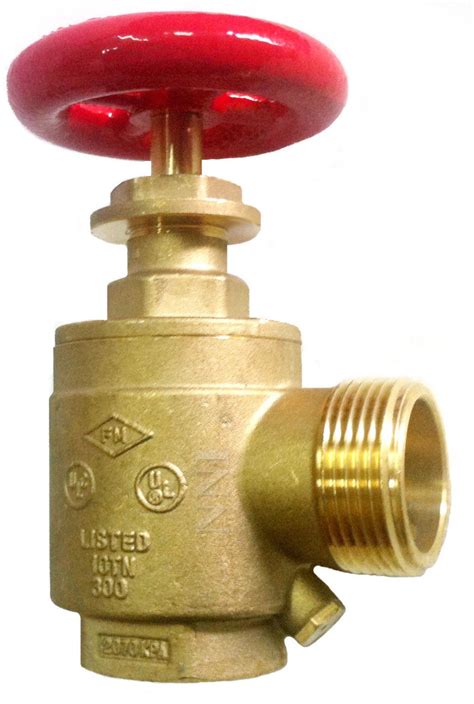 B.H. Fire Hose Angle Valve 2-1/2" Male NST x NFTF - GarnetMidwestInc