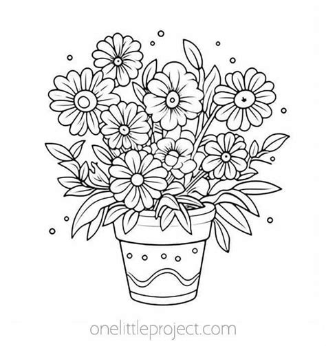 Flower Coloring Pages For Teenagers Printable