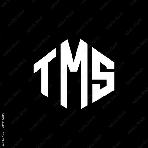 TMS letter logo design with polygon shape. TMS polygon and cube shape ...