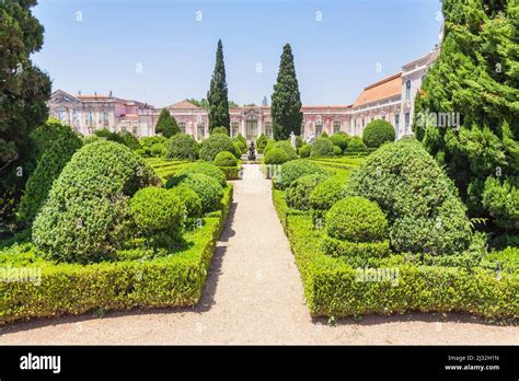 Queluz National Palace gardens, Queluz, Lisbon, Portugal Stock Photo ...