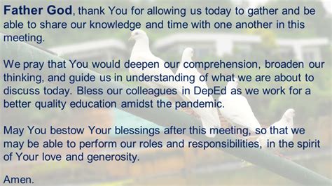 Prayer For Meeting Opening - CHURCHGISTS.COM