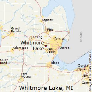 Whitmore Lake Michigan Map - Davida Francoise