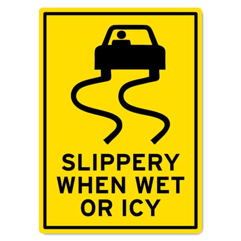 Slippery When Wet Or Icy Sign - The Signmaker