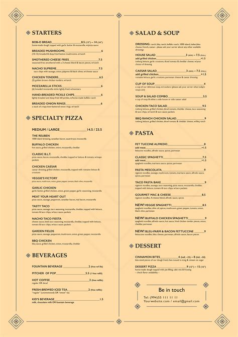 A3 Restaurant menu design on Behance