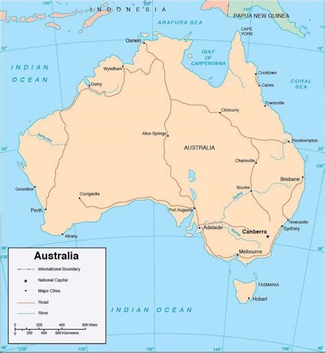 Map of Australia cities: major cities and capital of Australia