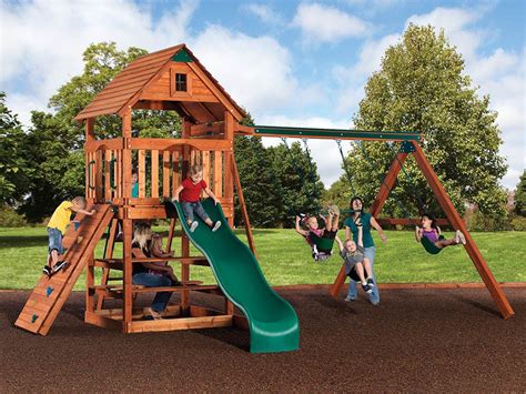 Magellan 1 Cedar Playground features a 10' Wave Slide (not slide shown ...