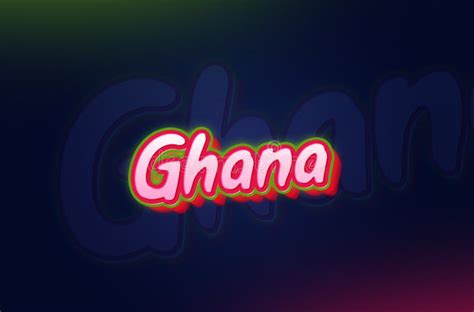 Creative Country Name Ghana Text Design Stock Illustration ...