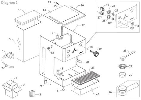 Saeco Aroma Nero/Black and Inox/S.S. - Parts Diagram | Diagram, Parts ...