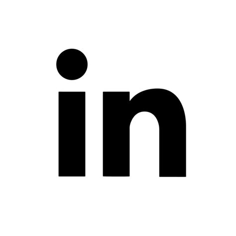 LinkedIn American business logo. Social media icon. Black pictogram ...