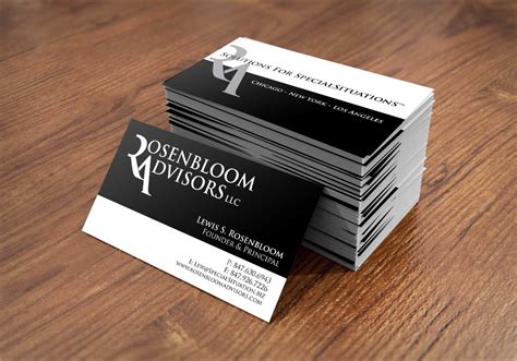 Business card for Rosenbloom Advisors