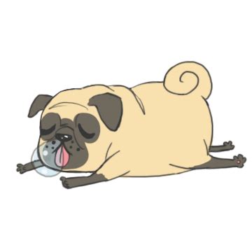 Adorable Pug Cartoon Gif - l2sanpiero