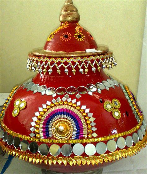 DIY: Navratri 2017 Decoration Art & Craft Ideas | Kalash decoration ...