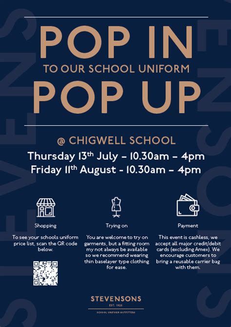 Chigwell School on Twitter: "📢 - Please note that our uniform supplier ...