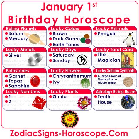 January 1 Zodiac - Full Horoscope Birthday Personality | ZSH