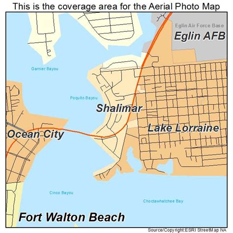 Aerial Photography Map of Shalimar, FL Florida