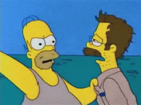 Cachetada De Homero GIF - TheSimpsons HomerSimpson NedFlanders ...