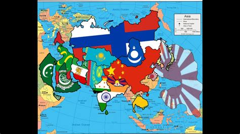 Alternate flag map of Asia - YouTube