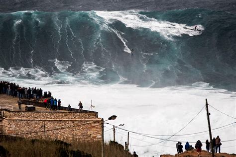 Nazaré Canyon funnelled a huge Altantic swell: Watch