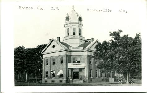 Vtg Real Photo Postcard RPPC Monroe County Courthouse Monroevile ...