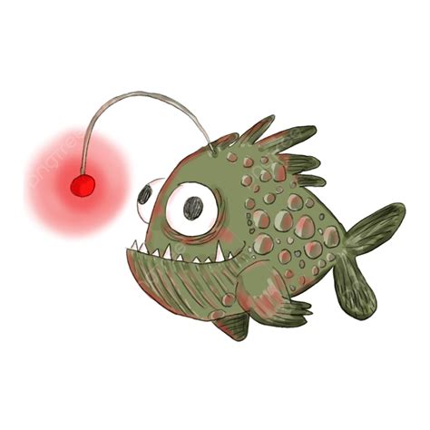 Anglerfish PNG Image, Cartoon Anglerfish, Draw, Fish, Ocean PNG Image ...