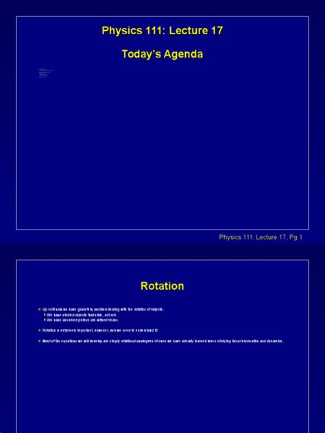 11 Rotation and Torque | PDF | Rotation Around A Fixed Axis | Torque