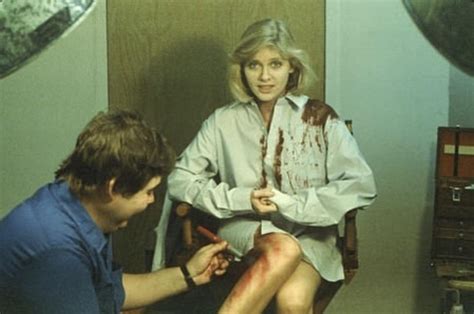 Barbara Crampton on the set of Re-Animator (1985) : r/80s