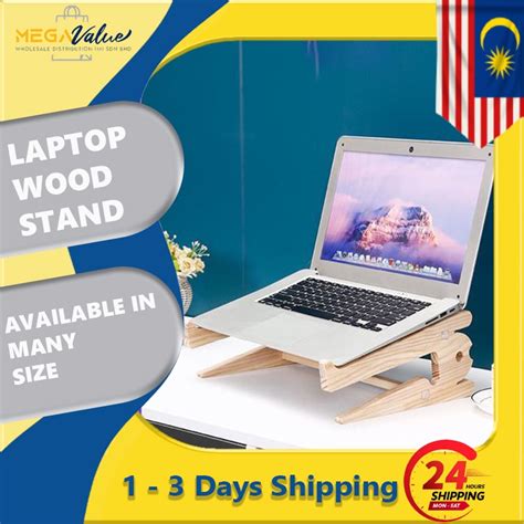 READY STOCK | Reinforced Wood Laptop Stand Holder Increased Height ...