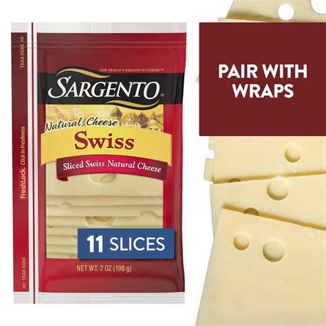 Sargento® Sliced Swiss Natural Cheese, 11 slices