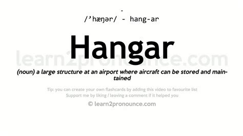 Pronunciation of Hangar | Definition of Hangar - YouTube