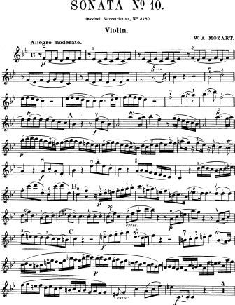 Violin Sonata No. 26 in Bb major K. 378 (317d) (Wolfgang Amadeus Mozart ...