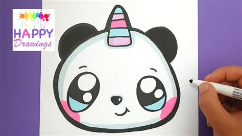 [43+] Unicorn Kawaii Cute Panda Drawing