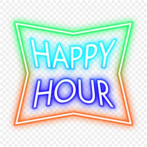 Happy Hour Clipart PNG Images, Happy Hour Neon Style, Logo, Banner ...