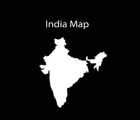 India Map in Black Background 15938560 Vector Art at Vecteezy