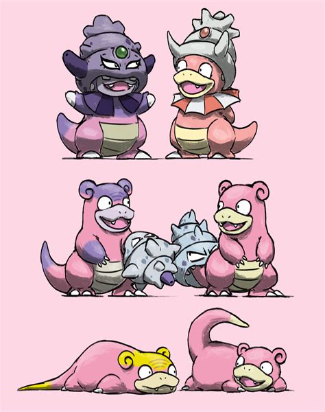 slowpoke, slowbro, galarian slowpoke, slowking, galarian slowbro, and 1 ...