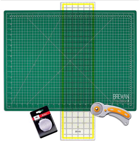 WA Portman Rotary Cutter Quilting Set - 18x24 Inch Self Healing Cutting ...