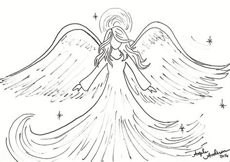 Free Christmas Printable Coloring Sheet Angel Traceable